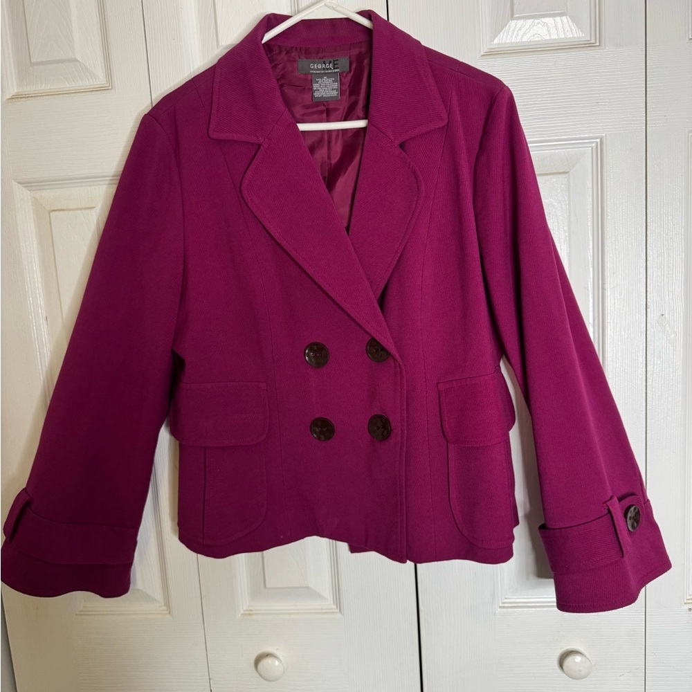 Ladies double breasted blazer.